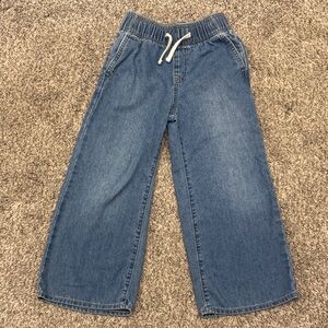Old Navy Girls Wide-Leg Denim Pull-On Pants - Blue